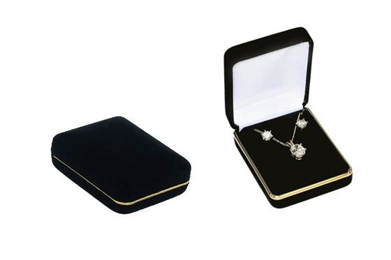 black classic velvet style ii pendant and earring box